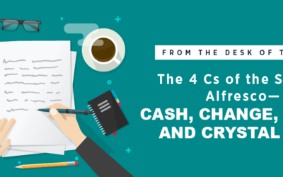 From the Desk of the CEO: The 4 Cs of the Sale of Alfresco—Cash, Change, Cloud, and Crystal Ball