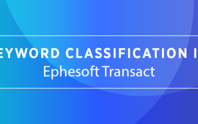 Keyword Classification in Ephesoft Transact