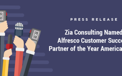 Zia Consulting Named Alfresco Customer Success Partner of the Year Americas 2018