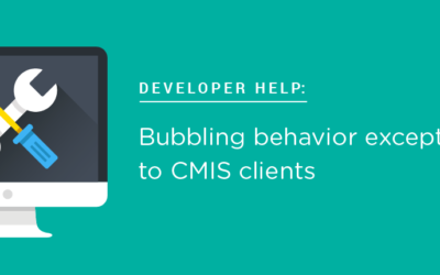 Bubbling behavior exceptions to CMIS clients