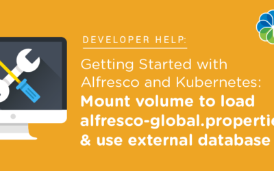 Getting Started with Alfresco and Kubernetes: Mount volume to load alfresco-global.properties & use external database